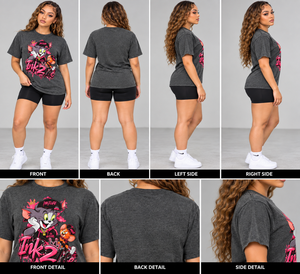 Ink2life woman Tom and Jerry inspired graphic street wear T-Shirt