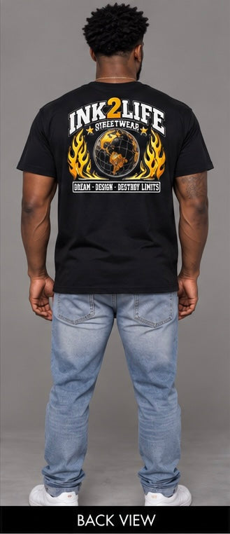 INK2LIFE Dream Design Destroy Limits Men’s Gray Tee