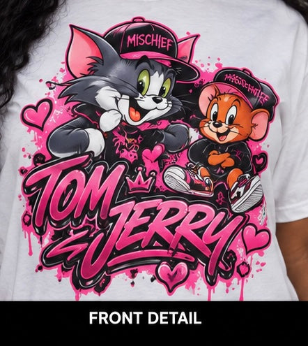 Ink2life woman Tom and Jerry inspired graphic street wear T-Shirt