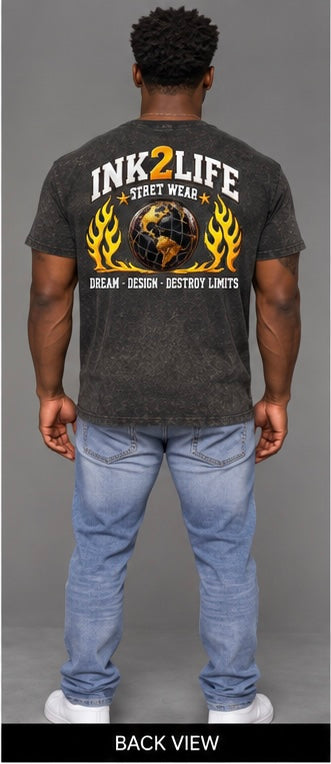INK2LIFE Dream Design Destroy Limits Men’s Gray Tee