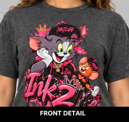 Ink2life woman Tom and Jerry inspired graphic street wear T-Shirt