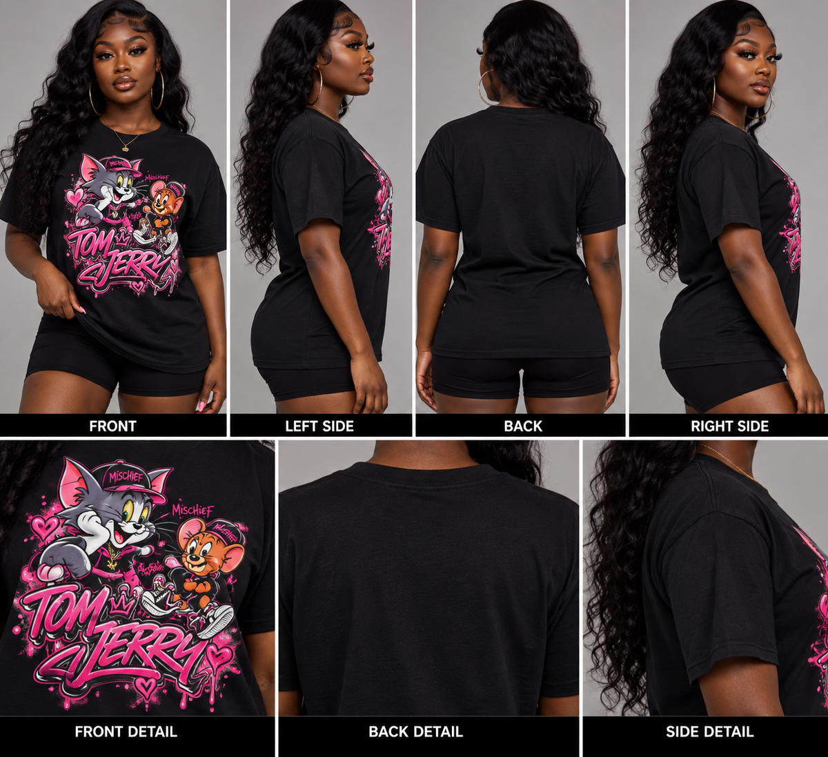 Ink2life woman Tom and Jerry inspired graphic street wear T-Shirt