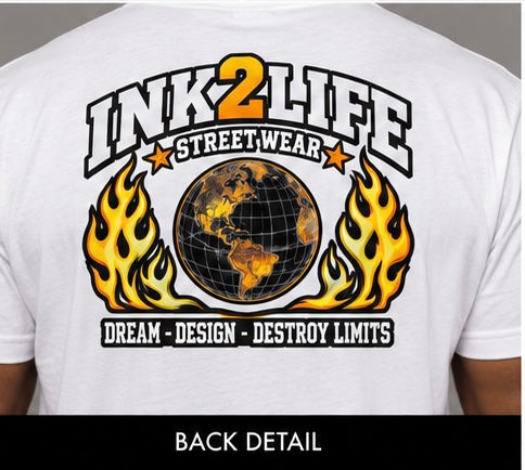 INK2LIFE Dream Design Destroy Limits Men’s Gray Tee