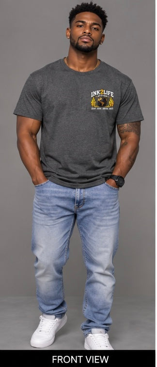 INK2LIFE Dream Design Destroy Limits Men’s Gray Tee