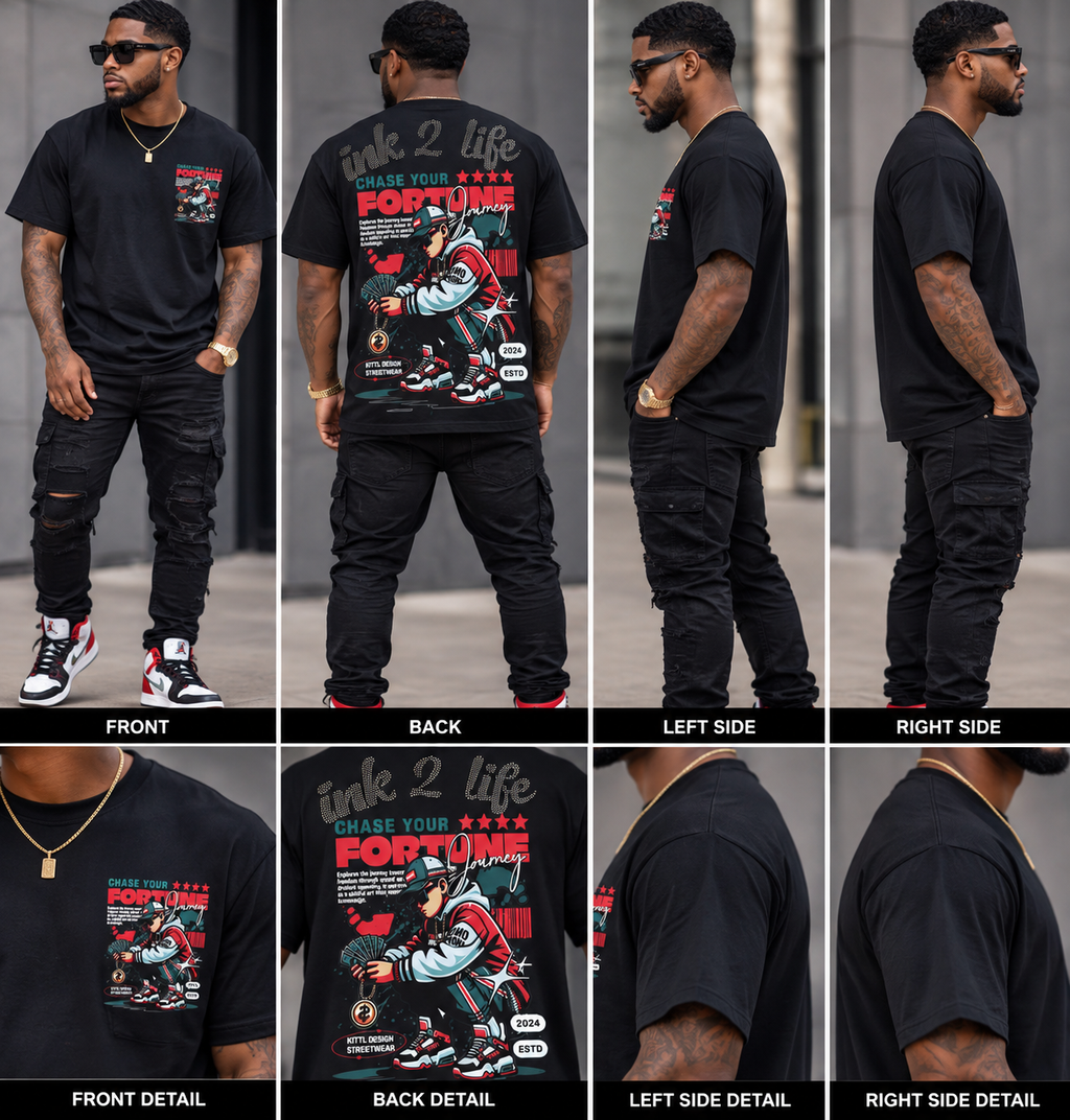 INK2life Chase Your Fortune Graphic T-Shirt