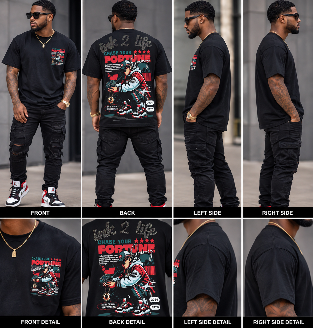 INK2life Chase Your Fortune Graphic T-Shirt