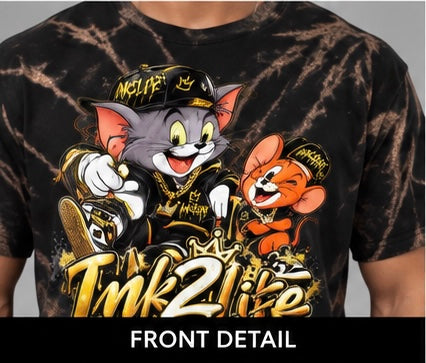 Tom and Jerry cartoon inspired ink2life graphic street wear t-shirt