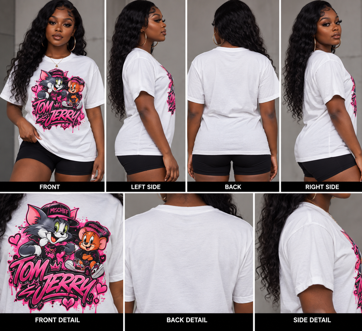 Ink2life woman Tom and Jerry inspired graphic street wear T-Shirt