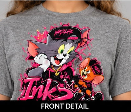 Ink2life woman Tom and Jerry inspired graphic street wear T-Shirt
