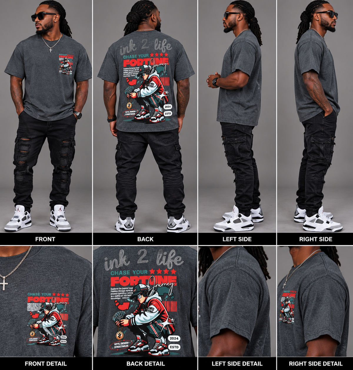 INK2life Chase Your Fortune Graphic T-Shirt