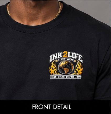 INK2LIFE Dream Design Destroy Limits Men’s Gray Tee