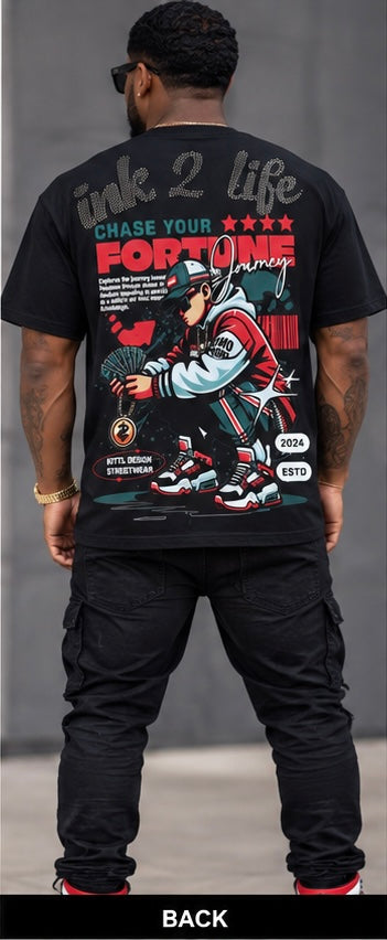 INK2life Chase Your Fortune Graphic T-Shirt