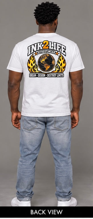 INK2LIFE Dream Design Destroy Limits Men’s Gray Tee