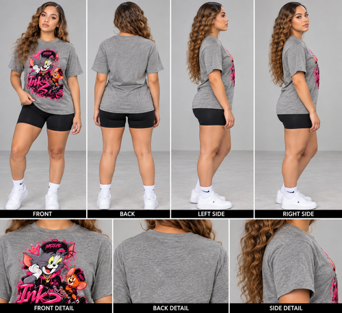 Ink2life woman Tom and Jerry inspired graphic street wear T-Shirt