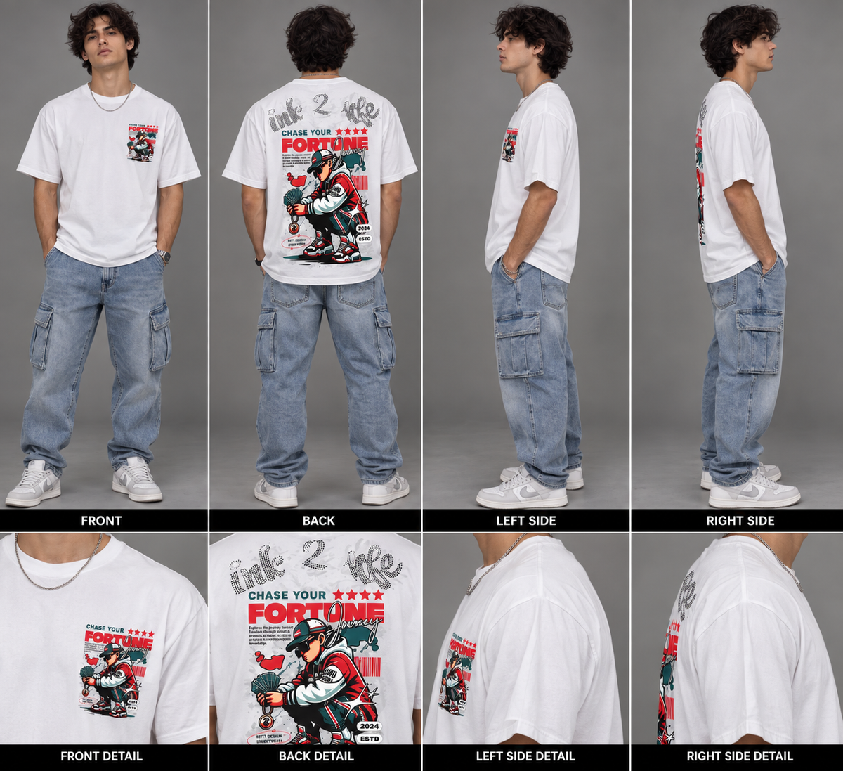 INK2life Chase Your Fortune Graphic T-Shirt
