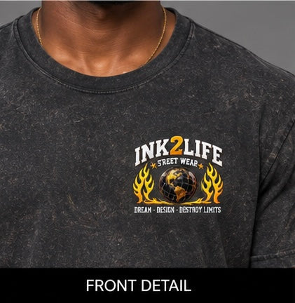 INK2LIFE Dream Design Destroy Limits Men’s Gray Tee